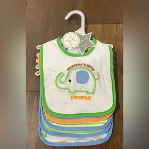 NWT L’amore by Baby Kiss Set of 5 Baby Bibs